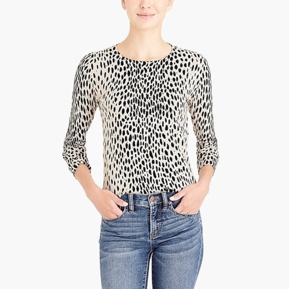 J Crew Mercantile Leopard Teddie Sweater- size S